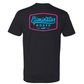 Eliminator Boats Vintage Badge Men's T-Shirt - Black/Pink/Blue