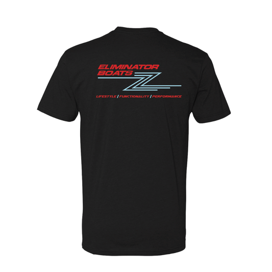 Black- Red/ Aqua Retro Z Logo Men's T-shirt