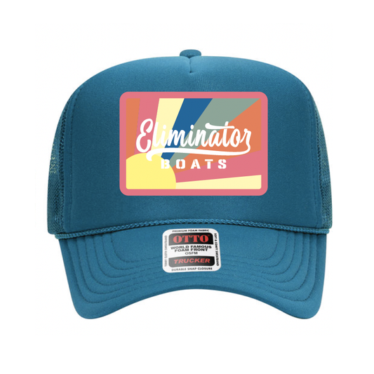 Eliminator Boats Sunshine Patch Women's Trucker Hat - Turquoise