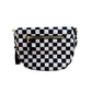 -RESTOCK 12/19/2025- Eliminator Boats Leather Prop Nylon Crossbody Bum Bag - Black/White Checkered