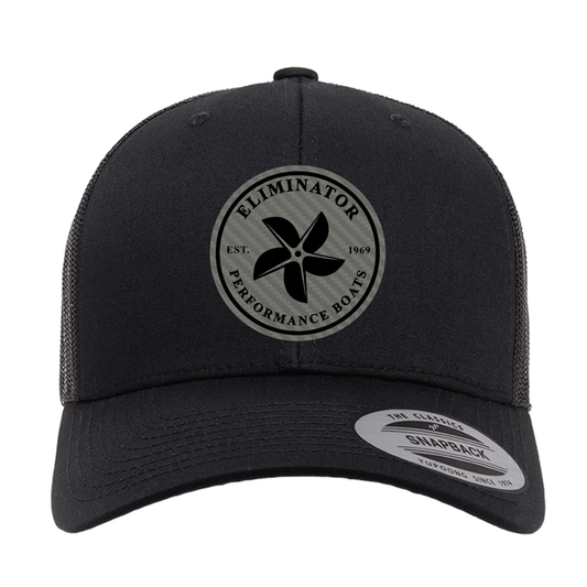 Eliminator Boats Prop Carbon Patch Trucker Snapback Hat - Black/Gray