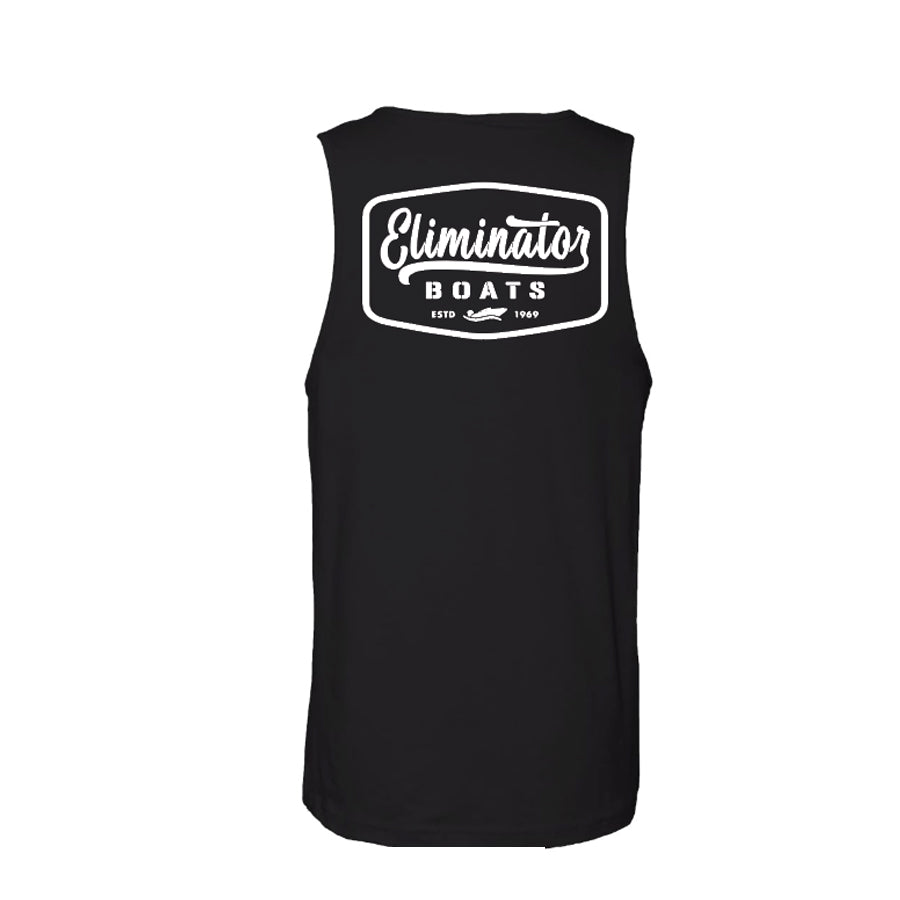 Eliminator Boats Vintage Badge Men's Tank Top - Black