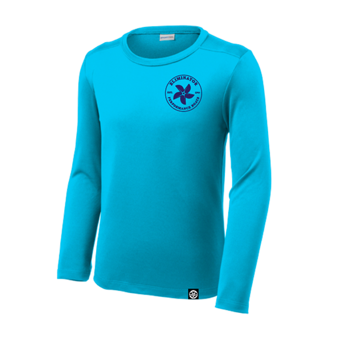 Eliminator Boats Youth UPF 50+ Long Sleeve Shirt - Sapphire/Navy