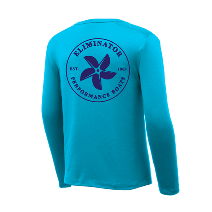 Eliminator Boats Youth UPF 50+ Long Sleeve Shirt - Sapphire/Navy