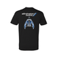 Black- Blue 70's Powerboat 19 Daytona Men's T-shirt