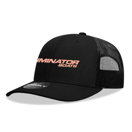 Eliminator Boats Classic Youth Trucker Hat - Black/Coral