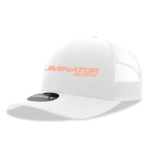 Eliminator Boats Classic Youth Trucker Hat - White/Coral