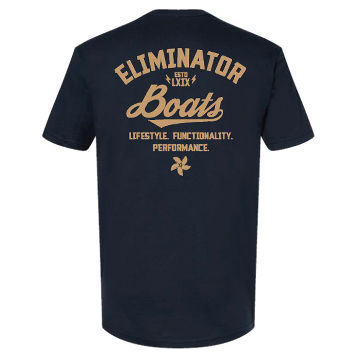 Eliminator Heritage Craft Men's T-shirt- Navy/Tan