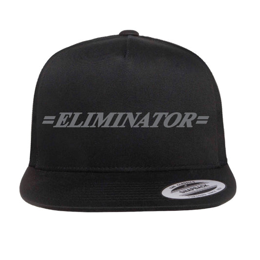 Eliminator Boats Old Logo Flat Bill Snapback Hat - Black/Gray
