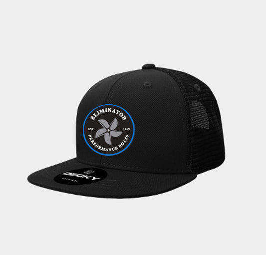 All Black- Youth Blue Prop Decky Hat