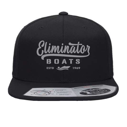 Eliminator Boats Vintage Badge Flat Bill Hat - Black/Charcoal
