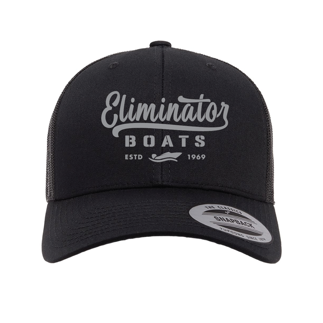 Eliminator Boats Vintage Badge Curve Bill Hat - Black/Charcoal