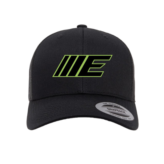 Eliminator Boats IIIE Trucker Snapback Hat- Black/Neon Green