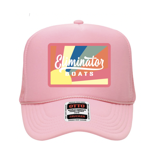 Eliminator Boats Sunshine Patch Women's Trucker Hat - Pink