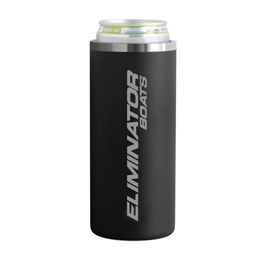 Eliminator Boats- Black 12oz. Slim Can Cooler