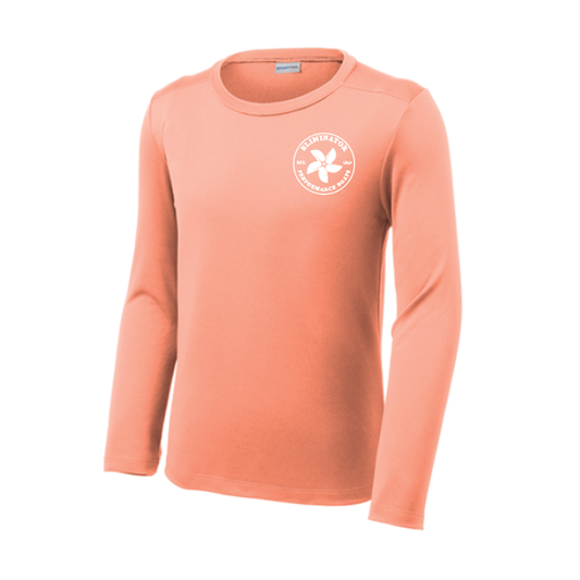 Eliminator Boats Youth UPF 50+ Long Sleeve Shirt - Coral/White