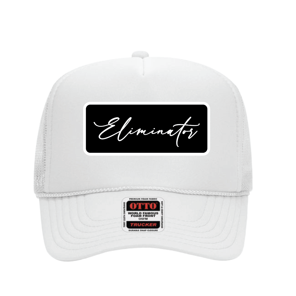Eliminator Boats Good Vibes Patch Women's Trucker Hat - White