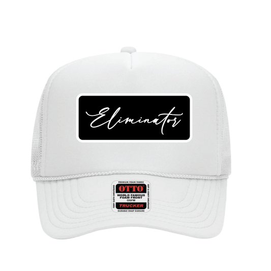 Eliminator Boats Good Vibes Patch Women's Trucker Hat - White