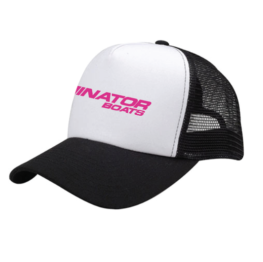 Eliminator Boats Classic Women's Trucker Hat - Black/White/Pink
