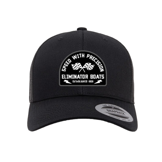 Eliminator Boats Speed & Precision Curved Bill Snapback Hat - Black