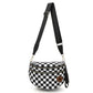 -RESTOCK 12/19/2025- Eliminator Boats Leather Prop Nylon Crossbody Bum Bag - Black/White Checkered