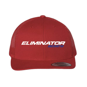 Classic Eliminator Boats Trucker Snapback Hat- Red