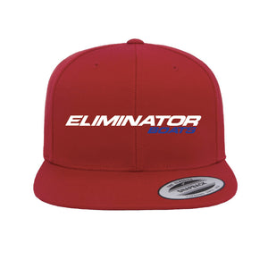Classic Eliminator Boats Flat Bill Snapback Hat- Red