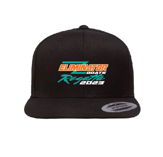 Black- EB Regatta 2023 Flat Bill Snapback Hat