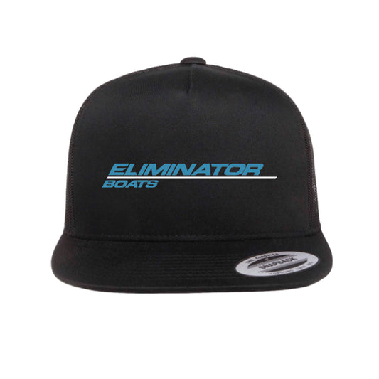 Eliminator Boats Performance Flat Bill Snapback Hat - Black/Teal