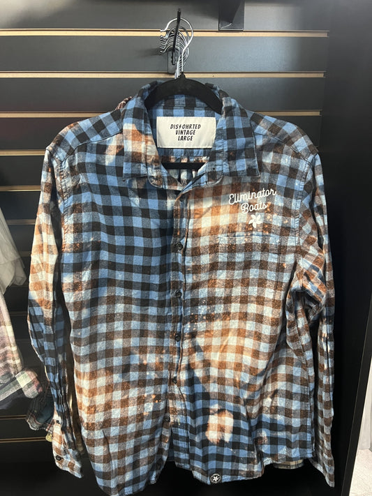 Eliminator Boats Wild Like The River Distressed Flannel – Blue/Black