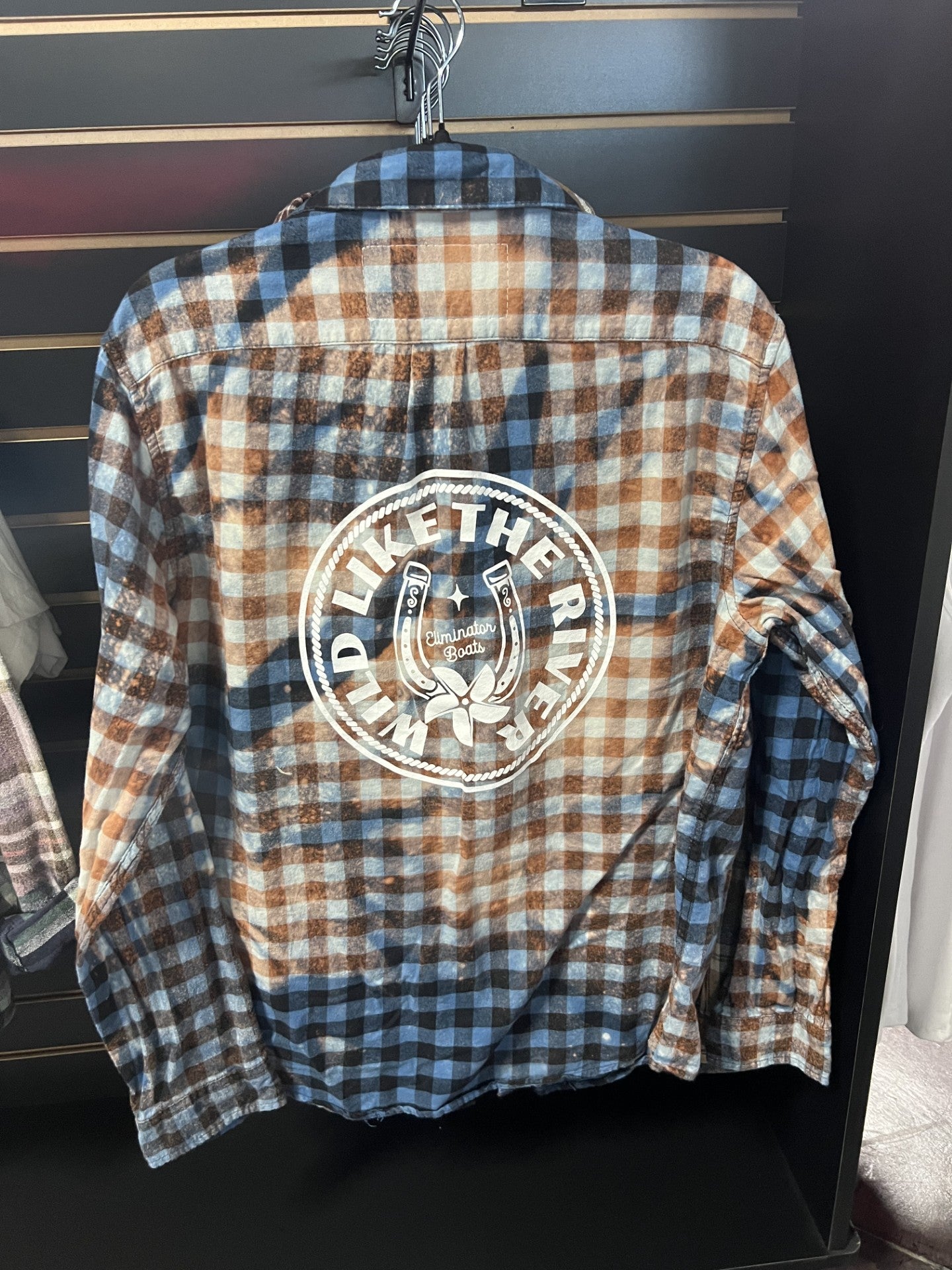 Eliminator Boats Wild Like The River Distressed Flannel – Blue/Black