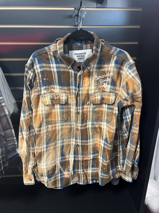 Eliminator Boats Wild Like The River Distressed Flannel – Brown/Blue