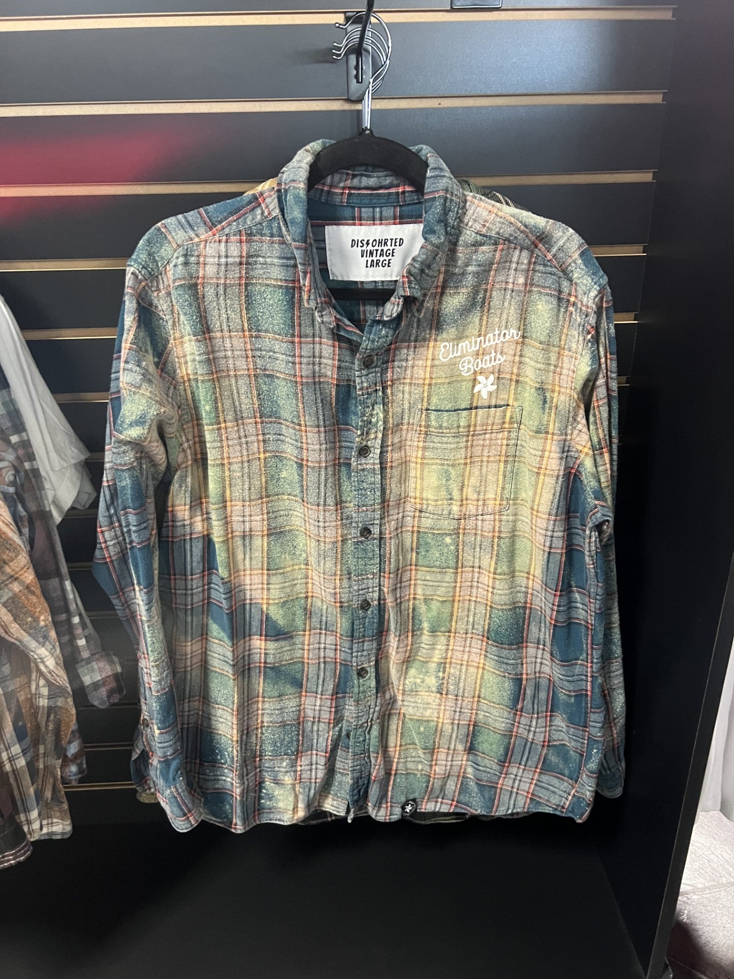 Eliminator Boats Wild Like The River Distressed Flannel – Blue/Green