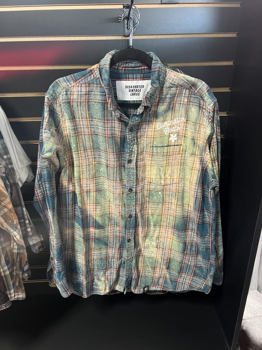 Eliminator Boats Wild Like The River Distressed Flannel – Blue/Green