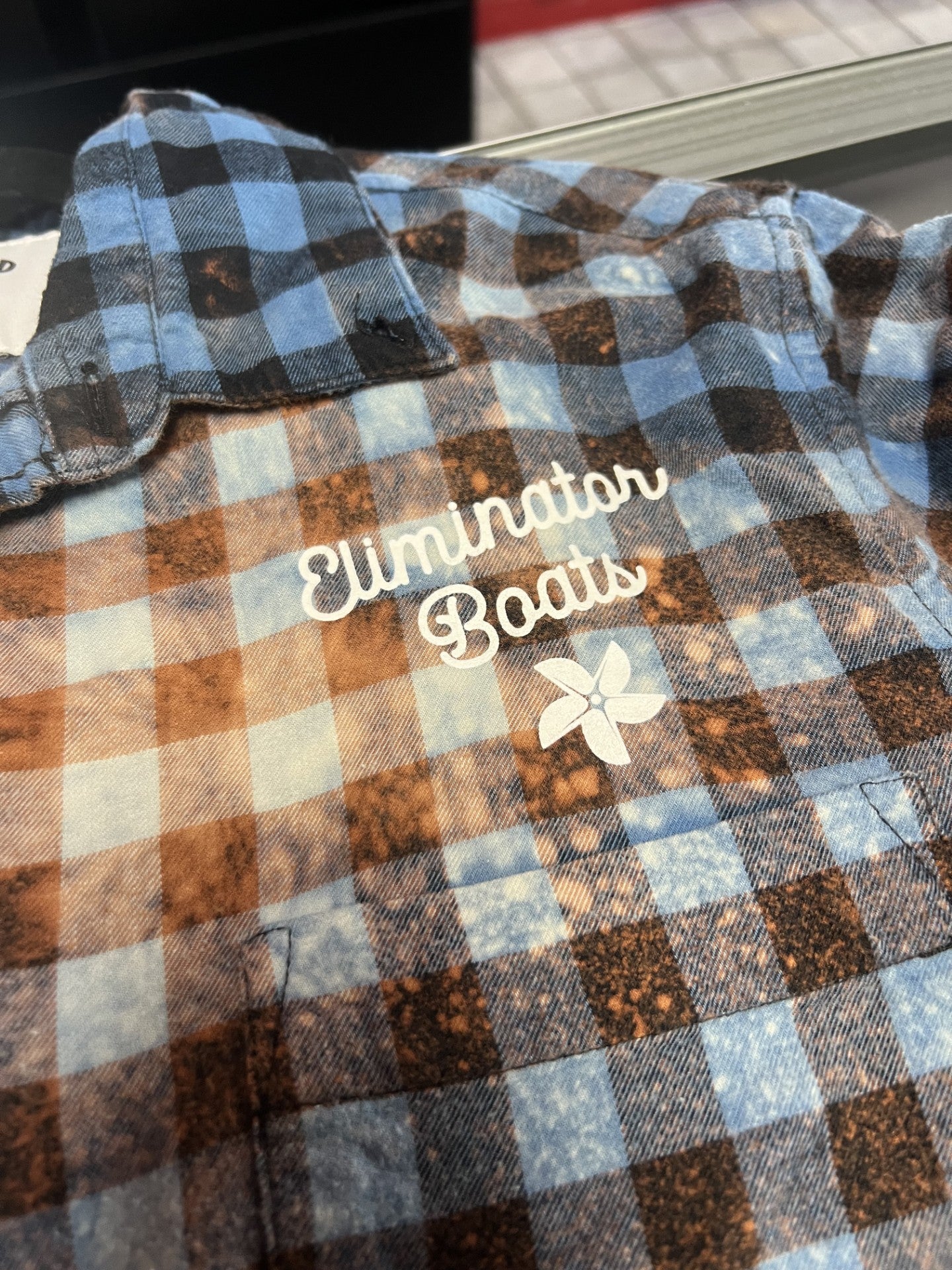 Eliminator Boats Wild Like The River Distressed Flannel – Blue/Black