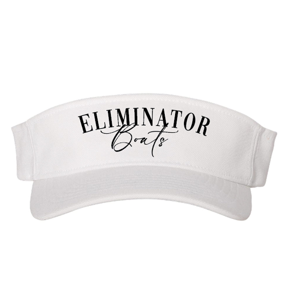 Eliminator Boats Flexfit Visor Hat- White