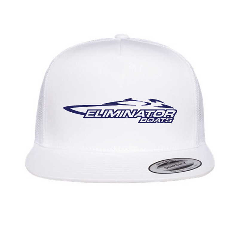 Eliminator Boats OG Flat Bill Hat - White/Navy