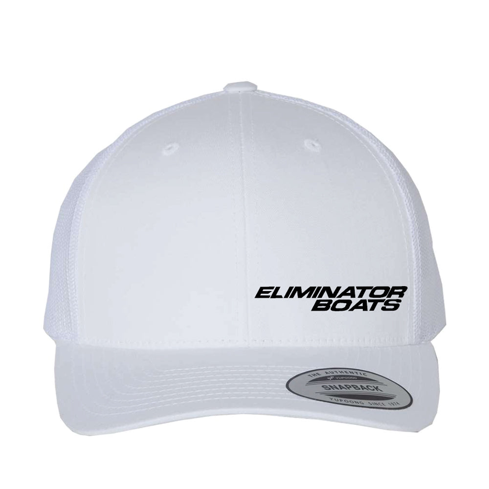 Eliminator Boats Classic Trucker Snapback Hat - White/Black
