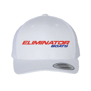 Classic Eliminator Boats Trucker Snapback Hat- White