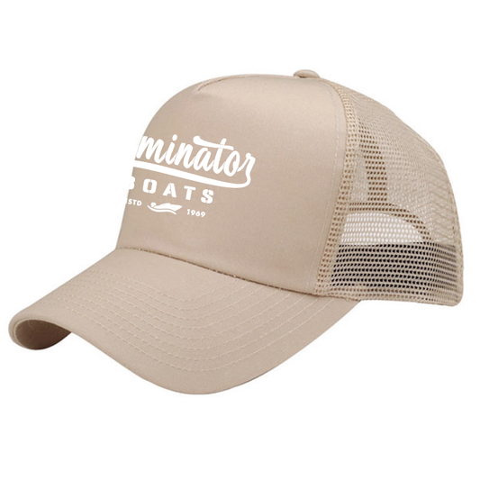Vintage Badge Women's Hat - Tan/White