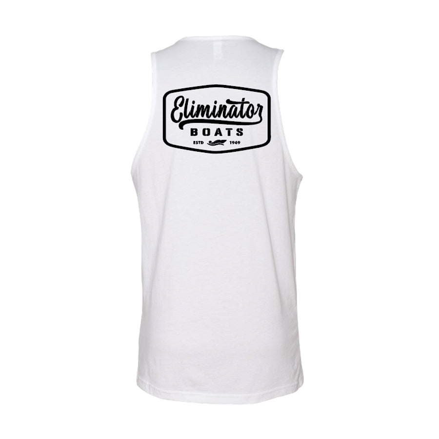 Eliminator Boats Vintage Badge Men's Tank Top - White