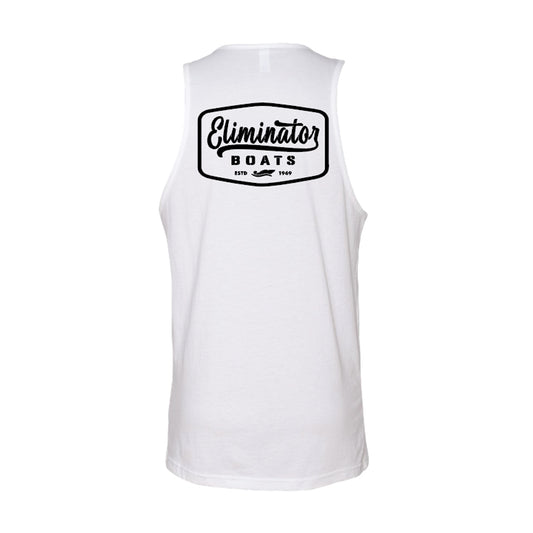 Eliminator Boats Vintage Badge Men's Tank Top - White