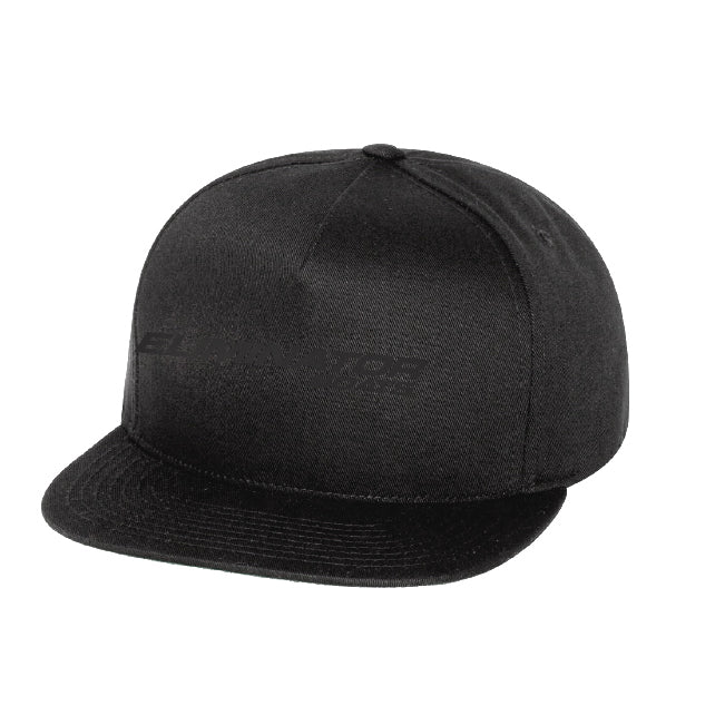 Black/Black Eliminator Boats Logo Flat Bill Snapback Hat